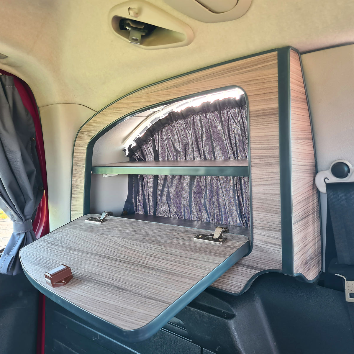 Citroen Berlingo or Peugeot Partner Driftwood laminate Storage Boxes Single Door - MK2 2008-2018
