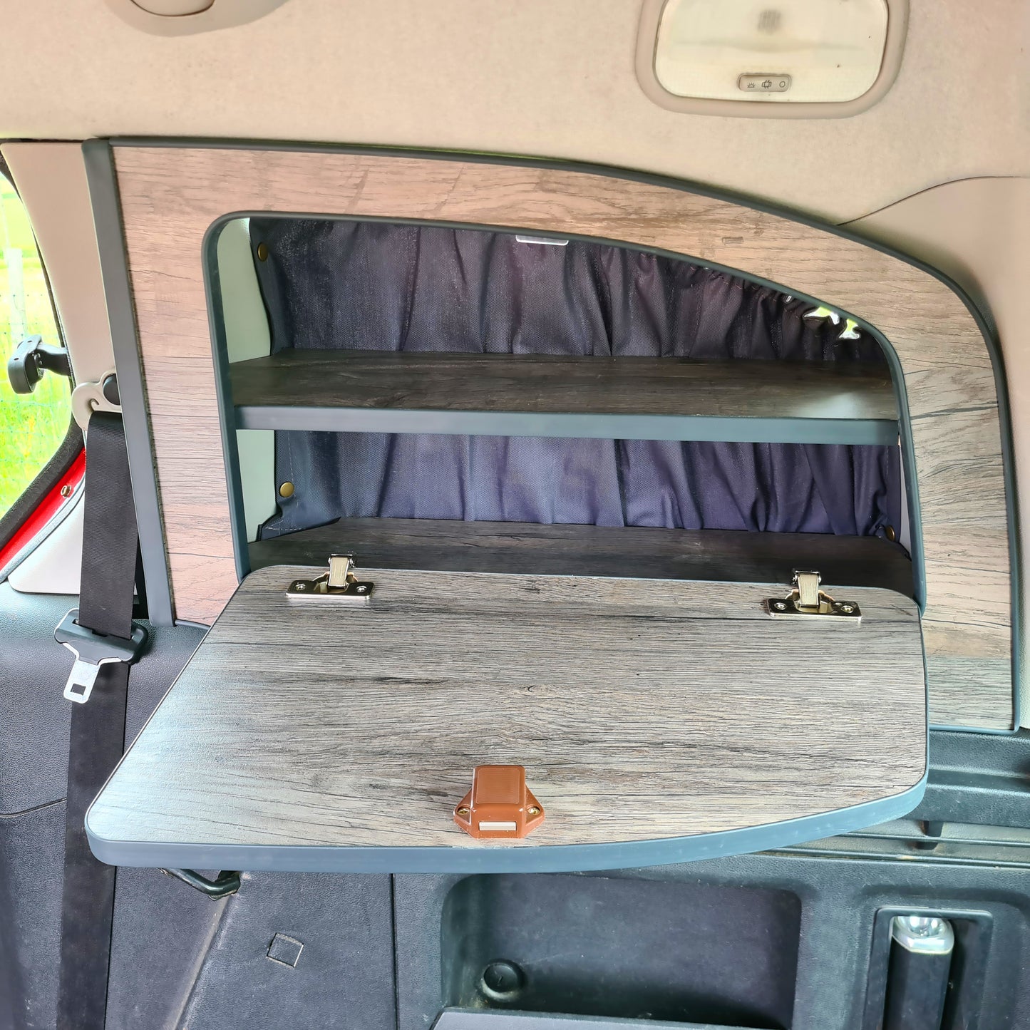Citroen Berlingo or Peugeot Partner Oak laminate Storage Boxes Single Door - MK2 2008-2018