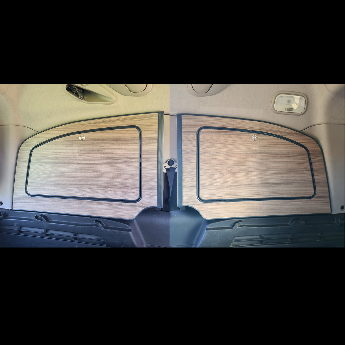 Citroen Berlingo or Peugeot Partner Driftwood laminate Storage Boxes Single Door - MK2 2008-2018